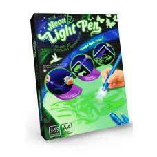 Набір для малювання ультрафіолетом Neon Light Pen з трафаретами, NLP-01-01, NLP-01-02