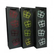 Подарунковий пакет високий картонний, 200 г/м², 12x35x8 см, 6 шт. в упаковці (В асортименті)