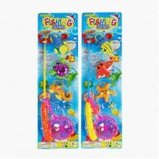 Риболовля на гачках, 3 рибки, сачок, 1 вудка, на листі, 2018-5 (В асортименті)