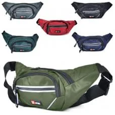 Сумка бананка 33×15×4,5 см 4 відділення 6 кольорів MK5502