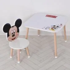 Дерев'яний дитячий столик M 502-8-3 зі стільчиком