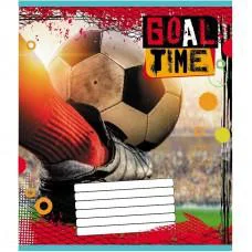 Зошит учнівський "М'яч" 012-510027C-3 в косу лінію, 12 аркушів