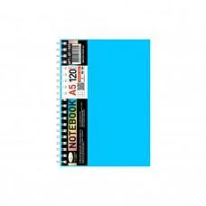 Блокнот А5 АП-1509(Blue) 120 аркушів, пружина збоку
