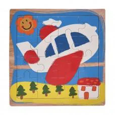 Дерев'яний пазл-вкладиш Літак 73260-8, 16 деталей