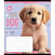 Зошит учнівський "Милий цуценя" 012-520132L-4 в лінію, 12 аркушів