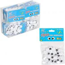 Творчий набір для аплікацій "Очі" 106552 чорні, розмір 1,2 см