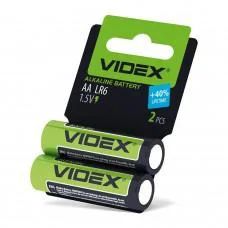 Батарейка лужна Videx Alkaline LR06/AA блістер 2 штуки пальчики Батарейка лужна Videx Alkaline LR06/AA блістер 2 штуки пальчики