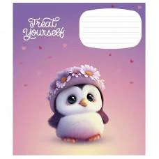 Тетради ученические "Cute little animals" 012-3333K-4 в клетку, 12 листов
