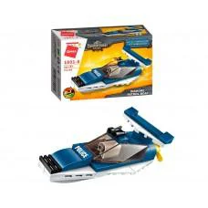 Конструктор Qman 1801-1-8 полиция, транспорт, 45-49 деталей Катер