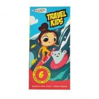 Дитячий пластилін "Travel Kids" 331008/TK восковий, 6 кольорів по 12 г