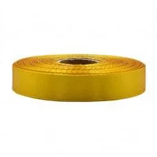 Атласна стрічка для рукоділля АБ-607, 1,2см x 23 м, Золотий