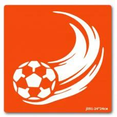 Трафарет для біо-тату Футбол-1 j091-24*24см, розмір 24 х 24см