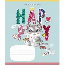 Тетрадь ученическая "I love you" 012-3295L-2 в линию, 12 листов