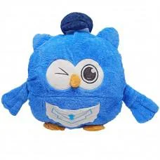 Детская мягкая игрушка "Сова" L1127(Blue) игрушка с пледом, размер 45 см