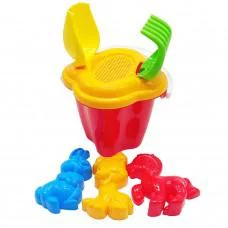 Набор для песочницы "Колокольчик №1" 0978 ведерко, лопатка, грабли Красный