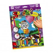 Набор для творчества "SandArt" SA-02-01…10 фреска из песка Кот на скейте