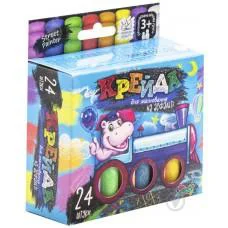 Крейда для малювання на асфальті" тонка 24 шт Укр MEL-02-05U