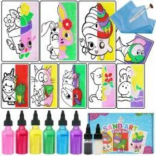 Дитячий набір для творчості картини з піску 9 в 1 KP-005 з магнітами