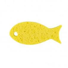 Дитяча мочалка-губка "Рибка" 7407 жовтий