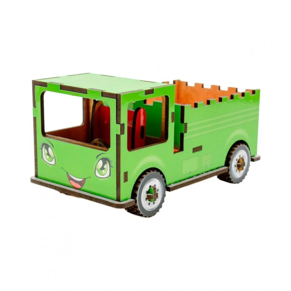 Дитячий дерев'яний 3D конструктор "Вантажівка" Puz-00929, 37 деталей
