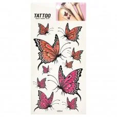 Тимчасове татуювання "Помаранчеві та рожеві метелики Tattoo" 1020-HM254