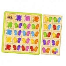 Дерев'яний пазл-сортер "Метелики" Ubumblebees (ПСФ106) PSF106 вивчення кольорів