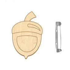 Заготовка брошки для розфарбовування "Маленький жолудь" FDZB-106