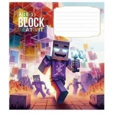 Тетрадь ученическая "Pixel Block" 012-3407L-5 в линию, 12 листов