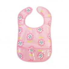 Дитячий слинявчик клейончатий MGZ-0601(Pink) на липучці