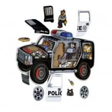 Дерев'яний пазл-сортер "Поліція" Ubumblebees (ПСФ111) PSF111, 25 деталей