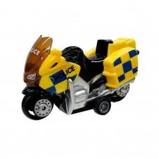 Мотоцикл дитячий "Police" AP7442 масштаб 1:64 з безпечних матеріалів Жовтий