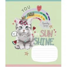 Тетрадь ученическая "I love you" 012-3295L-4 в линию, 12 листов