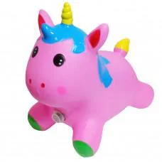 Дитяча іграшка-стрибун "Єдиноріг" RB2520 музика, світло Рожевий