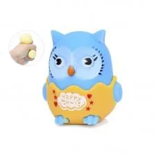 Іграшка сквіш антістресс "Совеня" MS 4141 розмір 7 см Блакитний