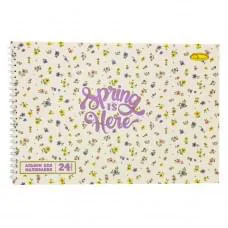 Альбом для малювання A4 АП-0306-6, 24 аркуші, пружина збоку