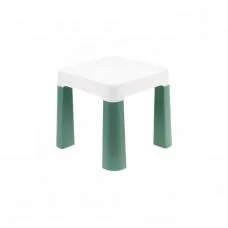 Дитячий табурет 0884TXK, біло-зелений, до 75 кг 32 х 32 х 28 см