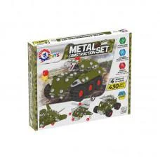 Детский металлический конструктор "Военная техника" 9512TXK 430 деталей