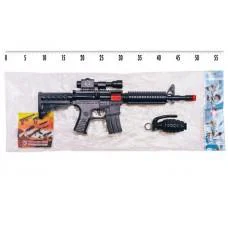 Іграшковий автомат-тріскачка "M16" з гранатою Golden Gun 803 Іграшковий автомат-тріскачка "M16" з гранатою Golden Gun 803