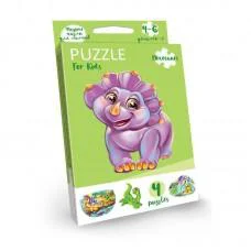 Дитячі розвиваючі пазли "Puzzle For Kids" PFK-05-12, 2 картинки Дино