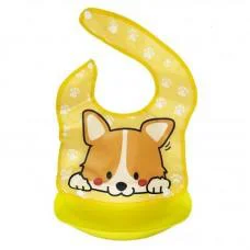 Детский слюнявчик Трактор MGZ-0602(Orange Dog) со съемным карманом