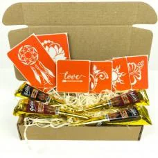 Набор хны с трафаретами для био-тату №1 henna-set-01