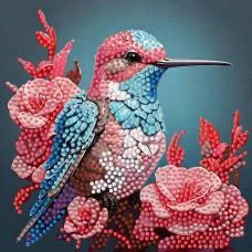 Алмазна мозаїка "Маленька пташка" ZAV1818-20, 18х18 см