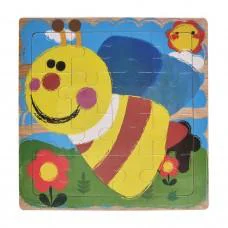 Дерев'яний пазл-вкладиш Бджілка 73260-14, 16 деталей