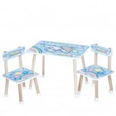 Дитячий Столик M 501-1 стільниця 60 х 40 см, 2 стільчики