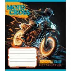 Зошит учнівський "Мотокрос" 012-520071L-1 в лінію, 12 аркушів