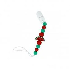 Силиконовая цепочка для пустышки "Арбуз" MGZ-0523-3 длина 24 см