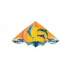 Повітряний змій M 3335 поліетилен 120 см Дельфіни