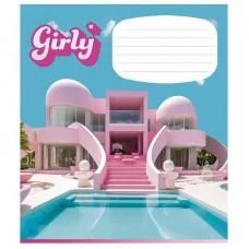 Тетрадь ученическая "Girly" Школьник 012-3330L-3 в линию, 12 листов