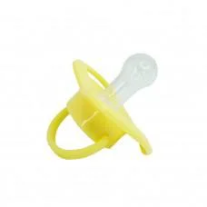 Пустышка силиконовая круглая MGZ-0516(Yellow) с колпачком