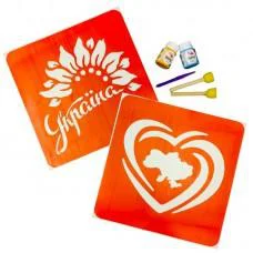 Набір для малювання по тканині "Мапа України, Україна квітуча" paint-n080-n058